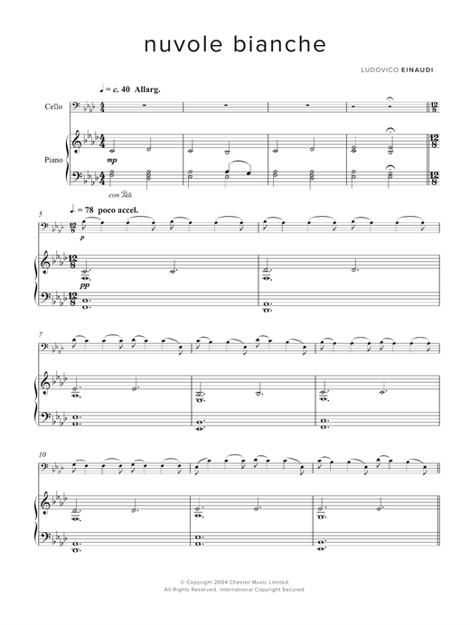 nuvole bianche sheet music pdf
